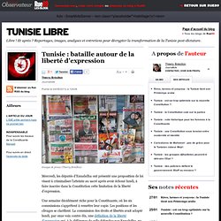 Tunisie : bataille autour de la liberté d’expression
