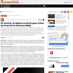 En Tunisie, le régime se durcit pour éviter qu'Internet le renverse