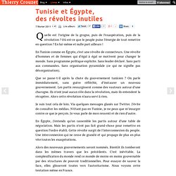 Tunisie et Égypte, des révoltes inutiles