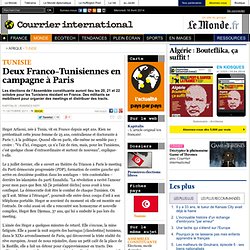 Deux Franco-Tunisiennes en campagne à Paris