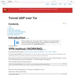 Tunnel UDP over Tor - Whonix
