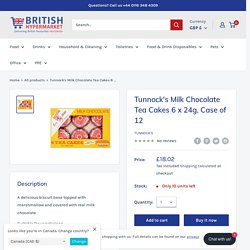 Tunnock's Milk Chocolate Tea Cakes 6 x 24g, Case of 12