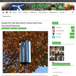 Simple DIY 200 Watt Wind Turbine Built From Household Materials