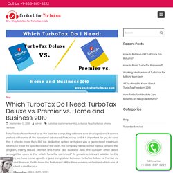 Which TurboTax Do I Need: TurboTax Deluxe vs. Premier vs. Home and Business 2019 - Contactforturbotax