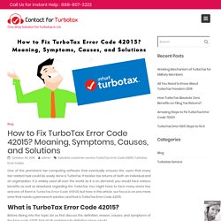 TurboTax Error Code 42015: Meaning, Symptoms, Causes, and Solutions
