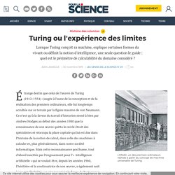 Turing, l'expérience des limites