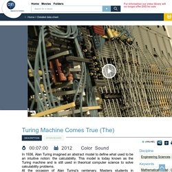Machine de Turing réalisée (La)