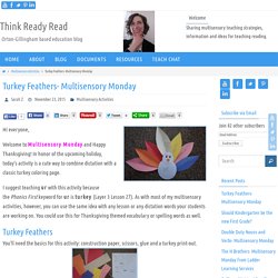 Turkey Feathers- Multisensory Monday - Think Ready Read