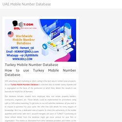 Turkey Mobile Number Database