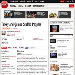 Turkey and Quinoa Stuffed Peppers Recipe : Guy Fieri
