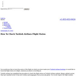 How To Check Turkish Airlines Flight Status