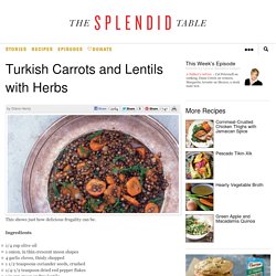 Turkish Carrots and Lentils with Herbs