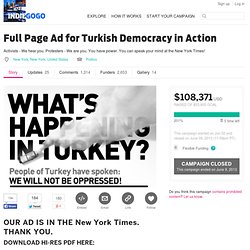 Full Page Ad for Turkish Democracy in Action
