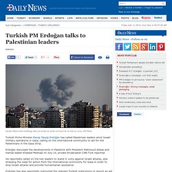 Turkish PM Erdoğan talks to Palestinian leaders - DIPLOMACY