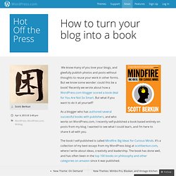 How to turn your blog into a book