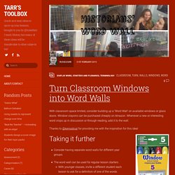 Turn Classroom Windows into Word Walls