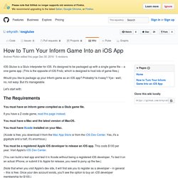 How to Turn Your Inform Game Into an iOS App · erkyrath/iosglulxe Wiki