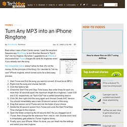 Turn Any MP3 into an iPhone Ringtone