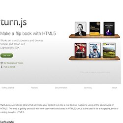 turn.js - The page flip effect for HTML5