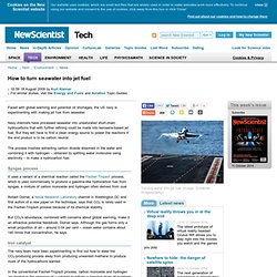 How to turn seawater into jet fuel - tech - 18 August 2009
