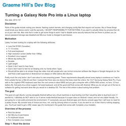 Turning a Galaxy Note Pro into a Linux laptop