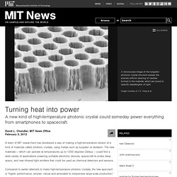 Turning heat into power