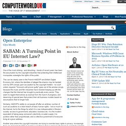 SABAM: A Turning Point in EU Internet Law?