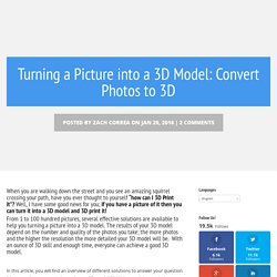 Turning a Picture into a 3D Model: Convert Photos to 3D