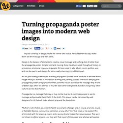 Turning propaganda poster images into modern web design