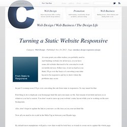 Turning a Static Website Responsive