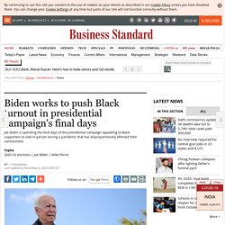 Biden works to push Black turnout in presidential campaign's final days