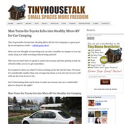 Man Turns his Toyota Echo into Stealthy Micro RV for Car Camping
