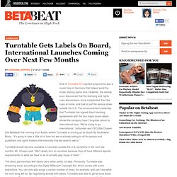Turntable Gets Labels On Board, International Launches Coming Over Next Few Months