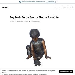 Boy Push Turtle Bronze Statue Fountain – Nifao