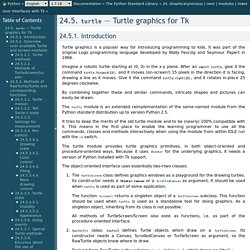 24.5. turtle — Turtle graphics for Tk — Python 2.7.8 documentation