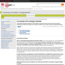 Tutorat et charge tutorale