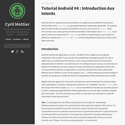 Tutorial Android #4 : Introduction aux Intents