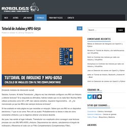 Tutorial de Arduino y MPU-6050 – robologs