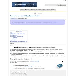 Tutorial: Arduino and XBee Communication