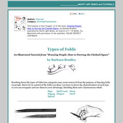 How to Draw Fabric Folds Tutorial by Barbara Bradley