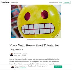 Vue + Vuex Store — Short Tutorial for Beginners – Maciej Lisowski