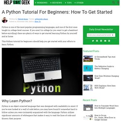 A Python Tutorial For Beginners: How To Get Started