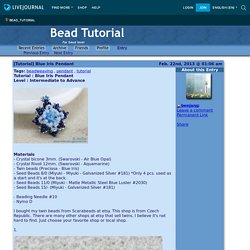 [Tutorial] Blue Iris Pendant - Bead Tutorial