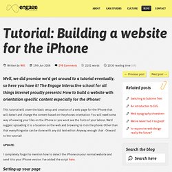 How to build a website for the iphone with orientation detection