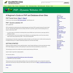 PHP Tutorial: building dynamic websites - Killersites.com