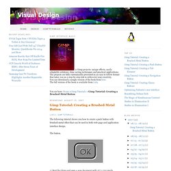 Gimp Tutorial: Creating a Brushed-Metal Button