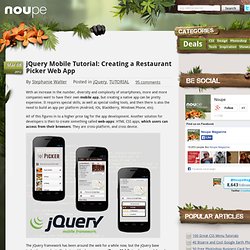 jQuery Mobile Tutorial: Creating a Restaurant Picker Web App