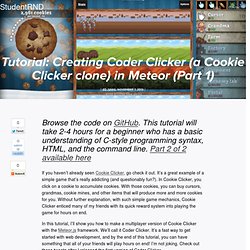 Tutorial: Creating Coder Clicker (a Cookie Clicker clone) in Meteor (Part 1) - StudentRND Blog