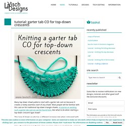 tutorial: garter tab CO for top-down crescents - La Visch Designs