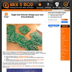 Eagle Cad Tutorial: Design your own Circuit Boards